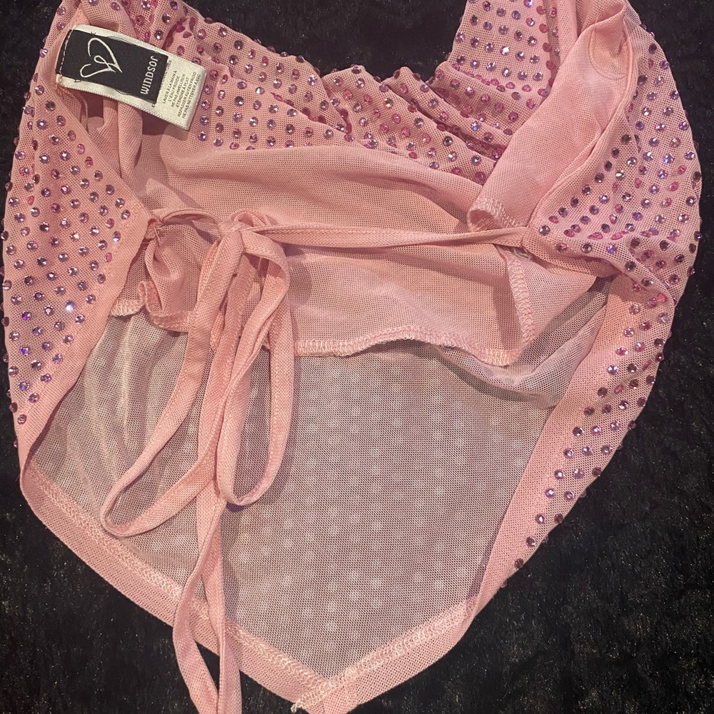 Pink Rhinestone Halter Top - Picture 3 of 4